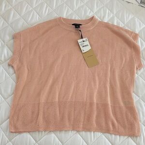 Halogen Peach Knit Boxy Tank